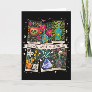Pick Your Poisons Funny Drink Me Potions Happy Hal Card