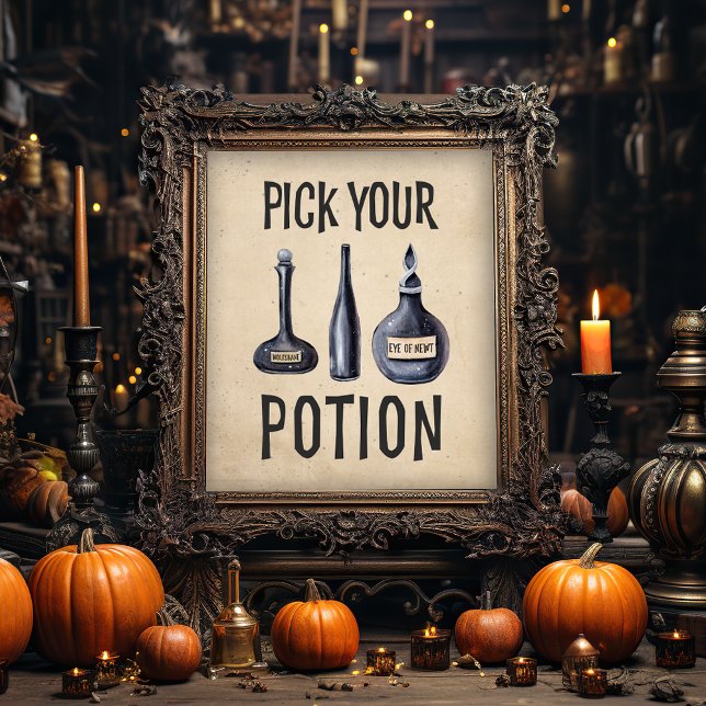 Pick Your Potion | Halloween Party Sign (Creator Uploaded)