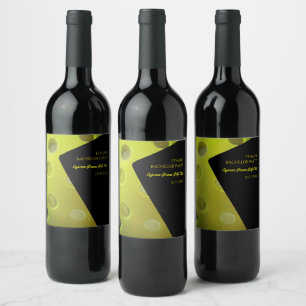 Pickeball birthday party bachelor party sport wine label