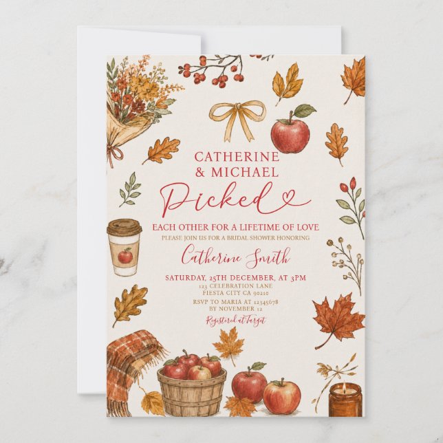 Picked Each Other Bridal Shower Invitation (Front)