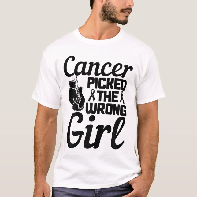 Picked The Wrong Girl Breast Cancer Awareness Mont T-Shirt (Front)
