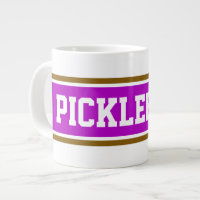 PICKELBALL Fun Pink White Brown Racing Stripes