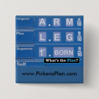 Pickens Plan - Gas 15 Cm Square Badge