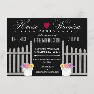 Picket Fence HouseWarming Party Invitation