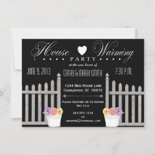 Picket Fence HouseWarming Party Invitation
