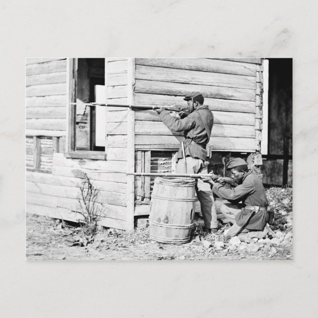 Picket Station of Coloured Troops Dutch Gap Canal Postcard (Front)