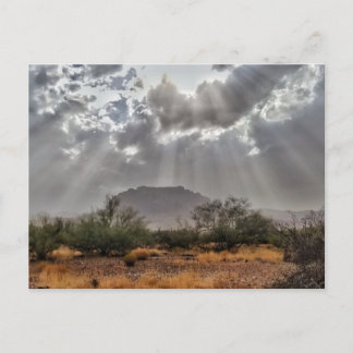 Picketpost Mountain with sunrays Postcard
