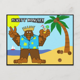 PICKETT MONSTER - BEACH MONSTER POSTCARD