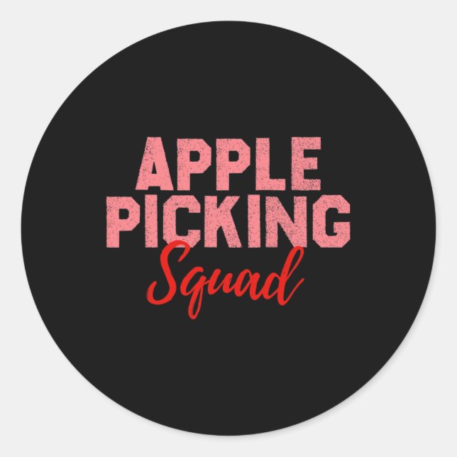 Picking Crew Apple Picking Outfit Apple Picking Se Classic Round Sticker (Front)