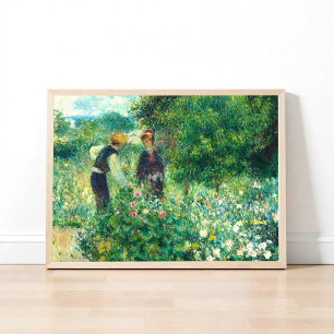 Picking Flowers by Auguste Renoir Impressionist Poster