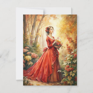 Picking Flowers Postcard