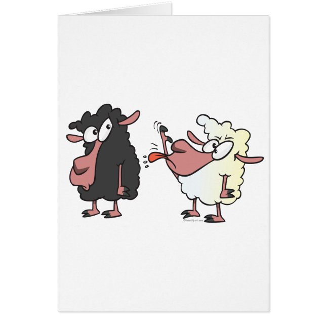 picking on the black sheep cartoon (Front)