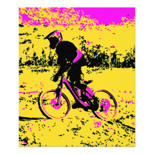 Picking up Speed - Mountain Biker  Photo Print