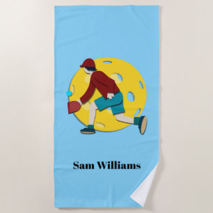 Pickle Ball Beach Towel