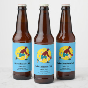 Pickle Ball Beer Bottle Label