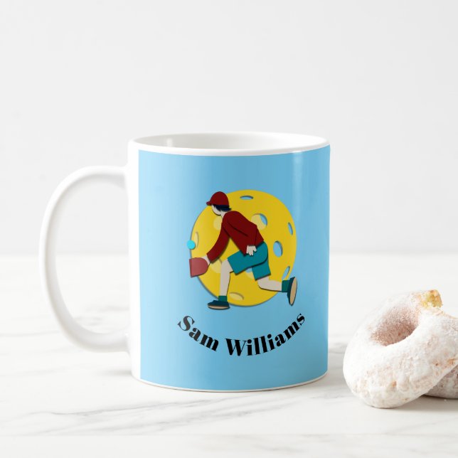 Pickle Ball Coffee Mug (With Donut)