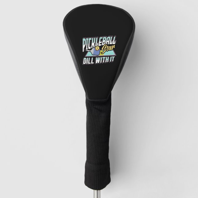 Pickle Ball Design for a Pickleball Player         Golf Head Cover (Front)