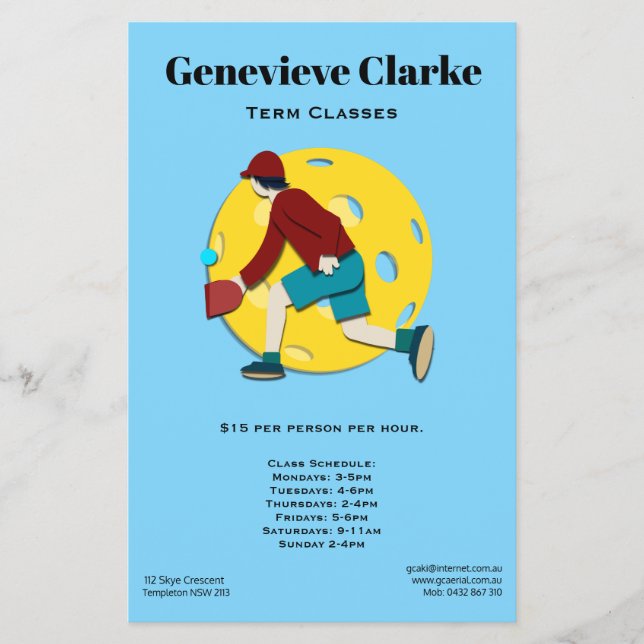 Pickle Ball Flyer (Front)