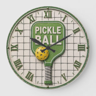 Pickle Ball Funny Pickleball Paddle Large Clock