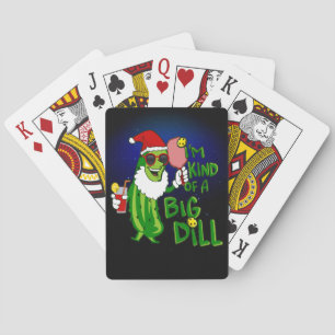 Pickle Ball Gift Big Dill PIckleball Christmas Playing Cards