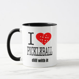 Pickle Ball Gift I Heart Pickleball Dill With It Mug