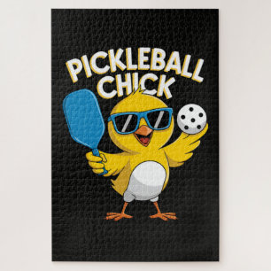 Pickle ball Pickleball Chick Jigsaw Puzzle