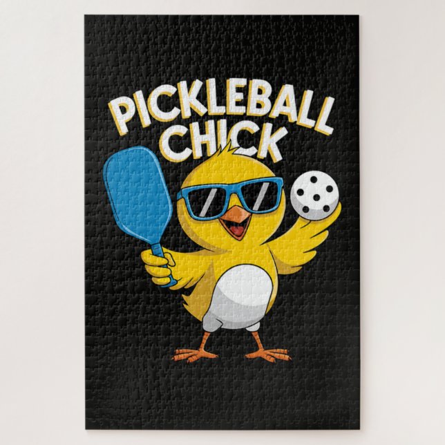 Pickle ball Pickleball Chick Jigsaw Puzzle (Vertical)