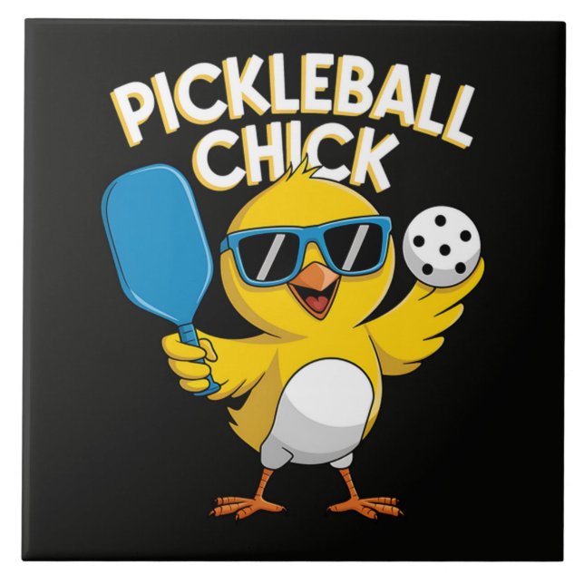 Pickle ball Pickleball Chick Tile (Front)