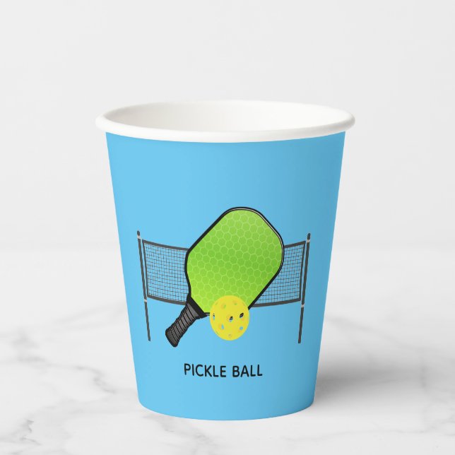 Pickle Ball Pickleball Design  Paper Cups (Front)