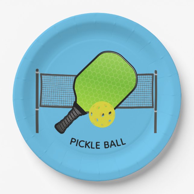 Pickle Ball Pickleball Design  Paper Plates (Front)