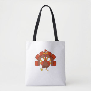 Pickle Ball Player Thanksgiving Paddleball Turkey Tote Bag