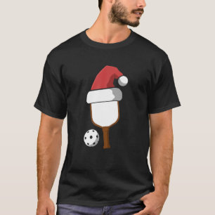 Pickle Ball Santa Paddleball Player Christmas Pick T-Shirt
