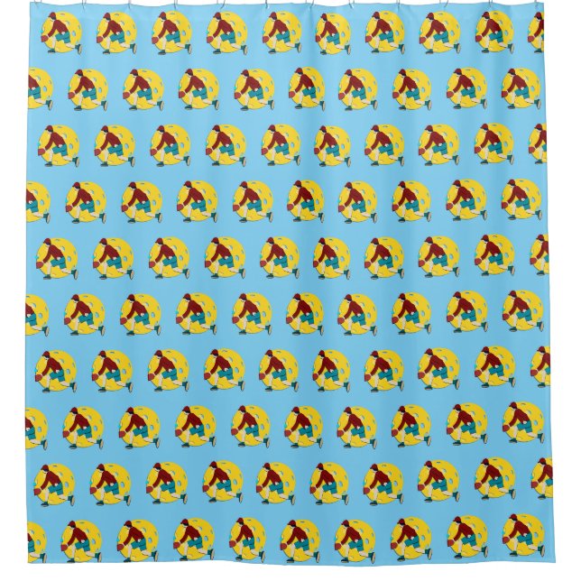 Pickle Ball Shower Curtain (Front)