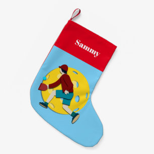Pickle Ball Small Christmas Stocking