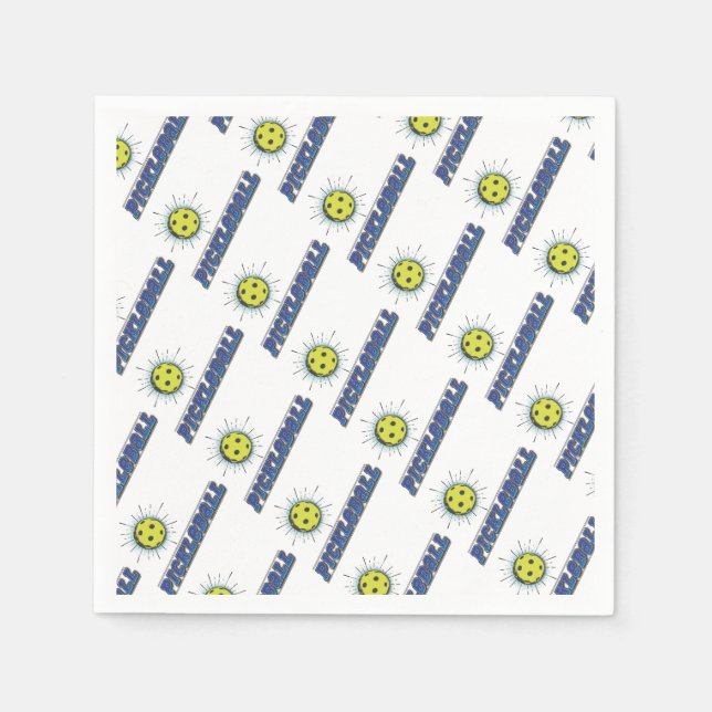 Pickle Ball Starburst Napkin (Front)