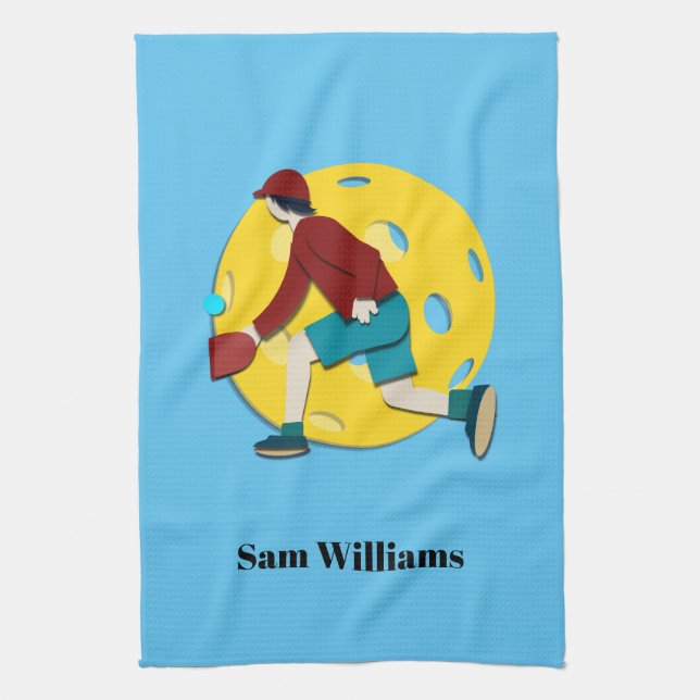 Pickle Ball Tea Towel (Vertical)