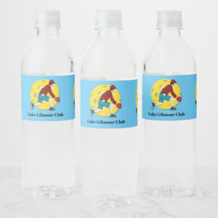 Pickle Ball Water Bottle Label