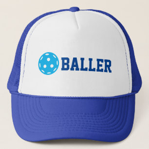 Pickle baller Funny Pickleball  Custom Text Trucker Hat