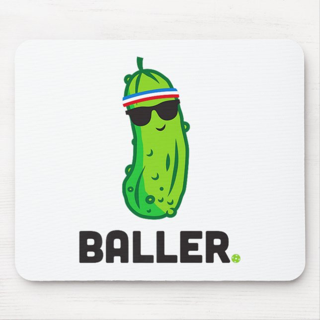 pickle baller' funny pickleball premium tri-blend  mouse pad (Front)