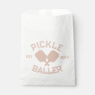 Pickle Baller Pickleball Collegiate Typography Favour Bags
