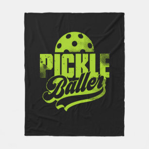 Pickle Baller Pickleball Fleece Blanket