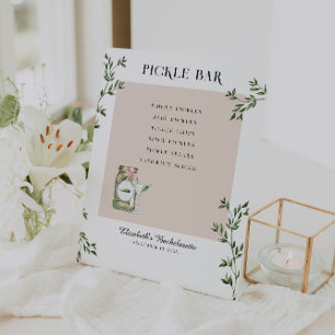 Pickle Bar   Cute Bachelorette Pedestal Sign