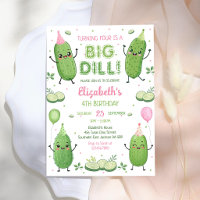 Pickle Big Dill Party Birthday Invitation