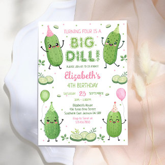 Pickle Big Dill Party Birthday Invitation