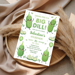 Pickle Big Dill Party Birthday Invitation