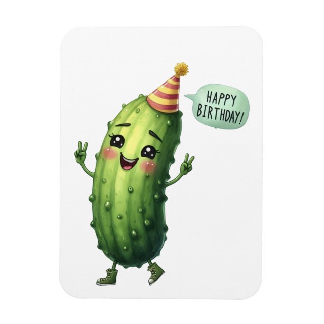 Pickle Birthday Card Happy Birthday Magnet (Vertical)