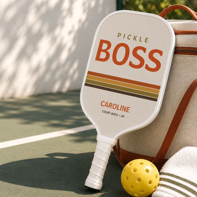 Pickle Boss Funny Retro Pickleball Paddle (Creator Uploaded)