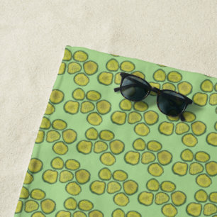 Pickle Chips Crunchy Green Kosher Dill Food Print Beach Towel