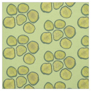Pickle Chips Green Kosher Dill Pickle Foodie Print Fabric