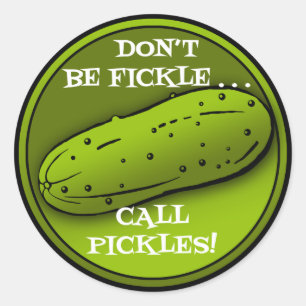 Pickle, Customised Classic Round Sticker, Glossy Classic Round Sticker